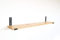 Natural Goods Berlin 1x Design Wandregal Eiche 100cm | viele Farben & Modelle | Regalboden Massivholz Metall Schweberegal hängend, Regalwinkel, Konsole (Regal KREUZBERG (25cm Tiefe), Schwarz)