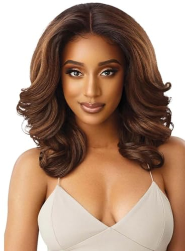 Outre Lacefront Perfect Hair Line Glamourös, gewellt, vollständig handgebunden, 33 x 15,2 cm, HD-Babyhaar, transparente Spitze, einfach zu frisieren, hitzebeständig, Julianne (1)