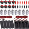 RUNCCI-YUN 8X Kit DC Mini Moteurs，Kit de Apprentissage Électrique,1.5-6V 15000RPM 4x Support de Batterie AA, 8xInterrupteur à Bascule, 16x Pince Crocodile (moteur 140)
