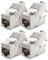 deleyCON 4x CAT6a Keystone Jack Modul Patchkabel Netzwerkkabel Verbinder STP Schirmung RJ45 Buchse Netzwerk Dose Patchpanel Keystonehalterung Erweiterung