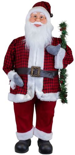 Christmas Paradise stehender Weihnachtsmann Kimi Rot 90cm Deko-Figur Santa Nikolaus
