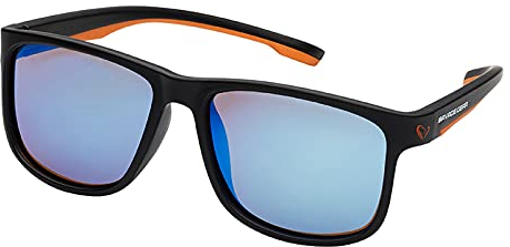 Savage Gear Savage1 Occhiali da sole polarizzati per la pesca - Lenti UV400 TAC per pescatori, nautica, escursionismo e sport all'aperto, antiriflesso, resistente con punte in gomma, specchio blu