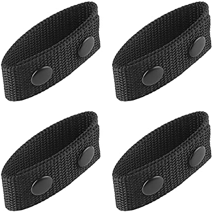 ASTER 4 Stück Belt Keeper Gürtelhalter mit Doppelter Gürtelschlaufe für Outdoor Sportgürtelfixierung Taktisches Sicherheitsgürtel Polizei Militärausrüstungszubehör Gürtelschlaufen
