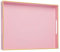 MAONAME Pink Rectangular Serving Tray with Handles, Modern Coffee Table & Bathroom Decor, 15.7 x 11.8 x 1.57