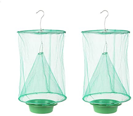 TAIPPAN 2 Stück Fliegenfalle, Fliegenfalle, zum Aufhängen, zusammenklappbar, Weidefalle, wiederverwendbar, Familien- oder Außenbereich, Park, Restaurants