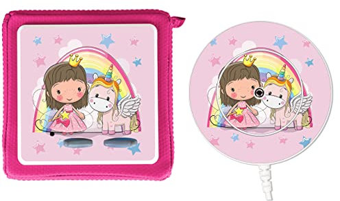 MeinBaby123® Schutzfolie kompatibel mit Toniebox und Ladestation | Schutzcover selbstklebend I Folie Sticker I Toniebox Zubehör (Ladestation Bundle: Kleine Fee und süßes Einhorn)