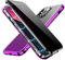 YUNQE Privacy Magnetic Case for iPhone 11 Pro Max, Double Sided Magnet Adsorption Cover with Anti-Peep Screen Protector and Camera Lens Full Body Protective for iPhone 11 Pro Max,Purple