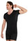 FINN Anti-Schweiß Shirt Herren mit extra kurzen Ärmeln - Perfekt unter Kurzarm-Hemden und Polo-Shirts - Unterhemd mit Achselpads gegen Schweißflecken und Schweißgeruch schwarz L