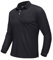 EKLENTSON Black Polo Shirts Men Breathable Golf Work Shirts Long Sleeve Tactical Military Sports Polo Shirts Moisture Wicking Collared Tops,M