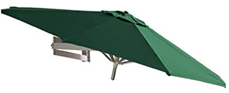 LBONG Wall mounted Parasol Patio Umbrella Sun Canopy Umbrella Garden Patio Sunshade Outdoor Wall Umbrella With Adjustable Pole For Garden Balcony Yard(2.5m(8.2ft),Dark Green)