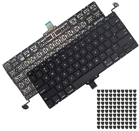 Clavier américain avec câble flexible + kit de vis 604-2948 de remplacement pour MacBook Pro 13 Unibody A1278 2009 2010 2011 2012 Année