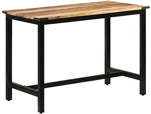 ZEYUAN Esstisch, Esszimmertisch, Baumkantentisch, Dining Tables, Esszimmermöbel, Küchentisch, 110x60x76 cm Massivholz Mango