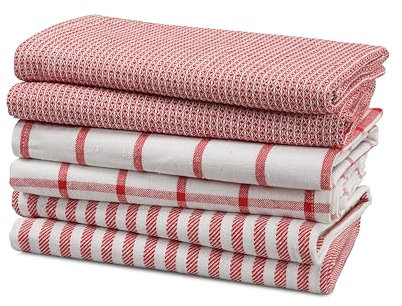 LANE LINEN Küchentücher-Set, 4 Stück, 100 % Baumwolle, Geschirrtücher zum Trocknen von Geschirr, 45,7 x 71,1 cm, Küchenhandtücher, saugfähige Geschirrtücher, Premium-Geschirrtücher für die Küche
