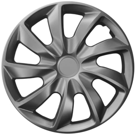 Luckyberg Radkappen 13 Zoll | Radzierblenden 4er-Set für die meisten Automarken und Stahlfelgen, Zierkappen in vielen Farben. Felgenabdeckung für Autofelgen. (Graphit)