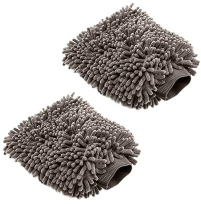 NyxSeat Lot de 2 Gants de Nettoyage de Voiture de Luxe, Serviettes en Microfibre Super Douces pour l'Entretien, Absorbantes