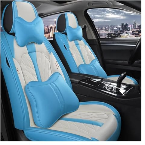 SYLTER Auto Schonbezug Schoner Autositzbezug Vorne Hinten Für Q7 Q2 Q3 Für Q5 Q8 SQ5 SQ8 Komplettset Autositzschoner(Blau)