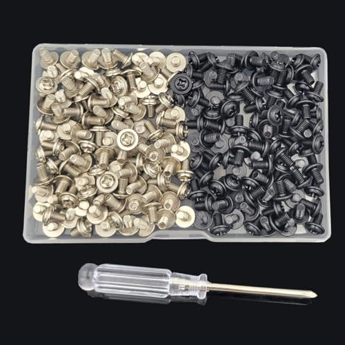 200Pieces 2.5inch SSD Mounting Screws M3x5mm Pan Head Phillips Drive Screws with Screwdriver