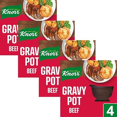 Knorr Gravy Pot Beef 4x28g - 4 Pack | Concentrated Beef Gravy.