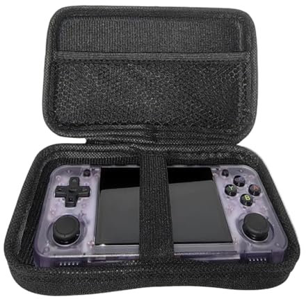 Funda rígida de transporte para consola de juegos ANBERNI RG35XX H, funda de EVA compatible con consola de juegos portátil RG405V y accesorios, bolsa de almacenamiento de viaje multifunción