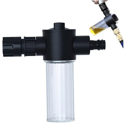 Flush Mixer Liquid Valve for Salt Remover Solution, 100ml Foam Spray Gun Connector, Flush Outboard Inboard Engines Connects with Garden Hose, Spray Nozzle, Engine Flusher (Style 2)