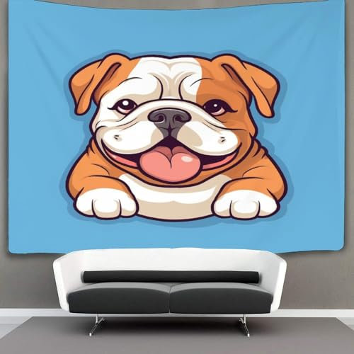 DCABEIOOE 3D Druck French Bulldog Wandteppiche Poster Ornament Wandbehang Wandteppich Raumteiler Vorhang Für Jungen Mädchen Raumdekoration Tapisserie 180cmx230cm