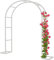Gartenlaube aus Metall für Kletterpflanzen und Hochzeiten, extra hoch, Pergola-Torbogen mit Sockeln, weißer Bogen für Weinreben, 3 m Höhe x 2,2 m Breite