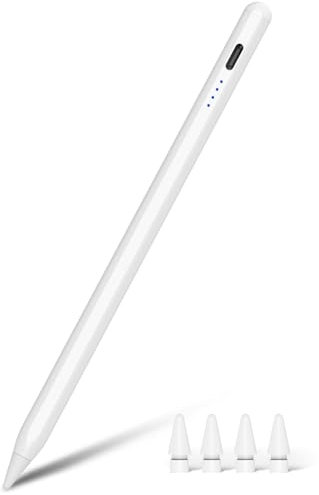 Pencil para iPad, Lapiz para iPad 2018-2025 con 10H de Trabajo & Rechazo de Palma, Pencil para iPad 10 generacion para i-Pad 6-10/A16, Pro 11/12.9/13''/M4, Mini 5-6, Air 3-5/11''/13/M2/M3