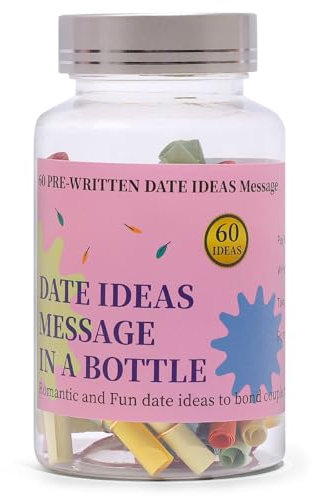 Date Ideas Message in a Bottle,60+ Pre-Written Date Night Ideas for Boyfriend and Girlfriend,Bridal Shower Gift,Bridal Shower Gift,Couples Gift Ideas,Valentine's Day Gift.