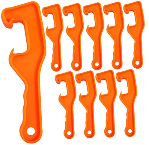 TOKIDNY 10pcs Reusable Gallon Bucket Opener Plastic Barrel Lid Remover Ergonomic Tool Industrial Home Use Hanging Hole Orange