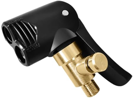 Dual Head Bike Track Pump Tyre Air Pump Valve Adapter Pump Connector Head with Bleeder Valve, bike pump adaptors