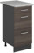 Vicco Meuble Cuisine R-Line, Gris Noble, 40cm avec tiroirs, AP Marbre