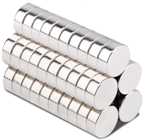 Aenienoe 50 Stück Mini Magnete Stark Neodym Magnete 8x3mm Kleine Magneten Runde für Pinnwand Magnettafel Kühlschrank Whiteboard Handwerk Fotos Starke Magnets
