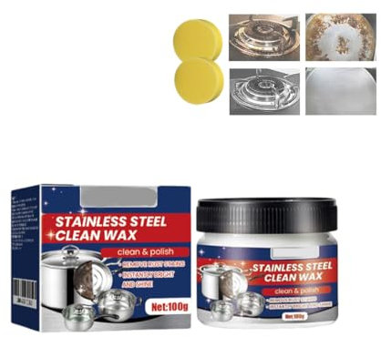 Pasta limpiadora para ollas y sartenes de acero inoxidable, con nanotecnología mágica (1PCS)