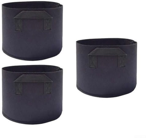 Lot de 3 pots de fleurs d'aération construits avec des matériaux solides pour faciliter une meilleure gestion de l'eau (10 litres)