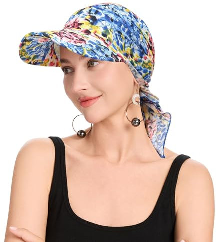 ZLYC Berretto Estivo da Donna, Blu Tinto, Taglia Unica