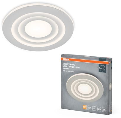 OSRAM ORBIS SPIRAL PULSE Deckenleuchte, weiß, 40W, 4000lm | Orbis Spiral Loop Round, Indoor Wall Lighting, Weiß, 505 mm dia, 30000 h, 1-Pack