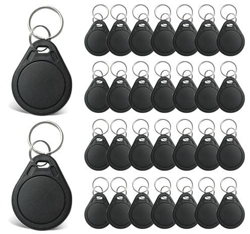 NFC-Tag Ntag215 mit NFC-Chip, programmierbarer NFC-Schlüsselanhänger mit 504 Byte Speicher, kompatibel mit iPhone-Kurzbefehlen, iOS-Apps, HomeKit und Android-Smartphone-Apps (100pcs)