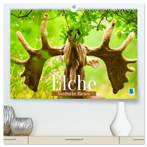 Elche: Nordische Riesen (hochwertiger Premium Wandkalender 2026 DIN A2 quer), Kunstdruck in Hochglanz: Der Elch: König aller Hirsche (CALVENDO Tiere)