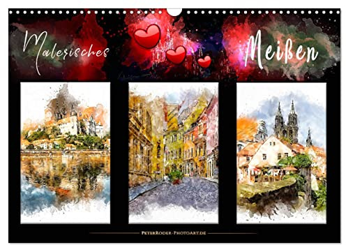 Malerisches Meißen (Wandkalender 2026 DIN A3 quer), CALVENDO Monatskalender: Meißen, bezaubernde Stadt an der Elbe. (CALVENDO Orte)