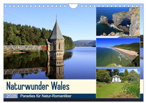 Naturwunder Wales (Wandkalender 2026 DIN A4 quer), CALVENDO Monatskalender: Paradies für Natur-Romantiker (CALVENDO Natur)