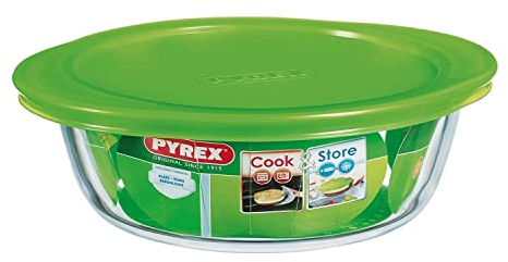 Pyrex Recipiente con Tapa, Verde, 20 cm