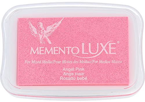 Tsukineko Memento Luxe Full-Size Stempelkissen-Angel Pink, Synthetic Material, 9.9 x 6.6 x 1.8 cm
