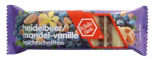 Dr. Balke Heidelbeer/Mandel-Vanille-Fruchtschnitten, 100g