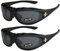 X-CRUZE 2er Pack Choppers 911 Sonnenbrillen Motorradbrille Sportbrille Radbrille - 1x Modell 01 (schwarz/schwarz getönt) und 1x Modell 01 (schwarz/schwarz getönt) - Modell 01 + 01 -