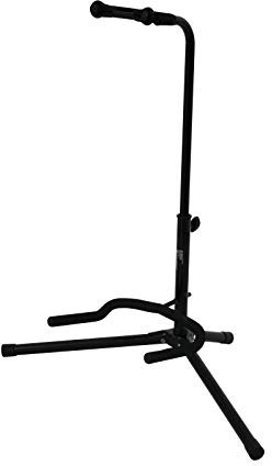 DIMAVERY Gitarrenständer, schwarz, ECO | Höhenverstellbarer Gitarrenständer