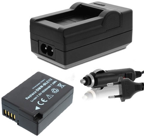 Ersatz Akku DMW-BLC12 + Ladegerät Kompatibel mit Panasonic Lumix DMC-G5 G6 G7 G70 G81 GX8 FZ200 FZ300 FZ1000 FZ2000 GH2 - Leica Q V-Lux BP-DC12-1000mAh Li-ion ACCU