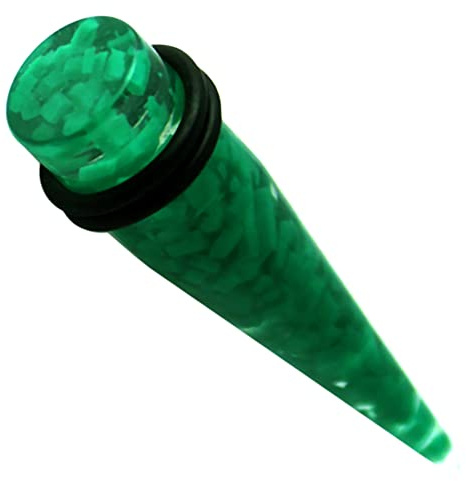 Monster Piercing 8MM grün Jelly UV Acryl direkt Kegel Bahre Expander Gauge Ohrstecker Piercing