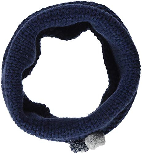 maximo Mädchen 83673-860000, Tube, Pompons Schal, Blau (Navy 48), One Size