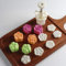 50g Thickness Adjustable Cookie Stamp Moon Cake Mold Set with 6 Stamps, Cookie Press DIY Decoration Hand Press Cutter Cake Mold
