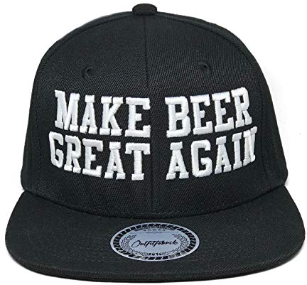 Outfitfabrik Snapback Cap Stickerei Make Beer Great Again in schwarz